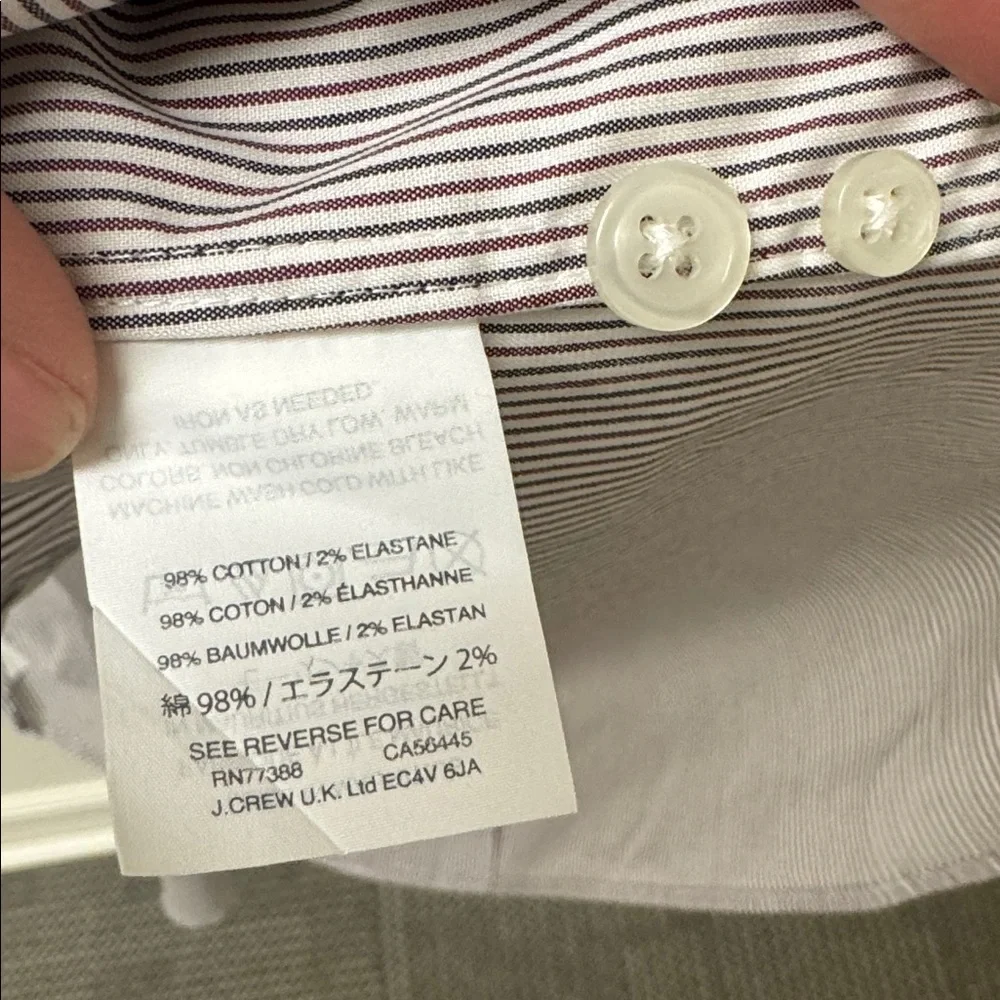 J. Crew Ludlow Micro Stripe Dress Shirt, size 16/34